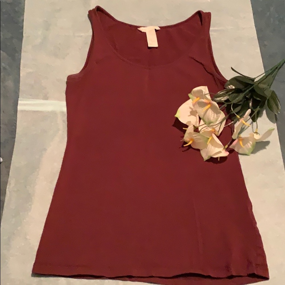 H&M Maroon Small Tank Top